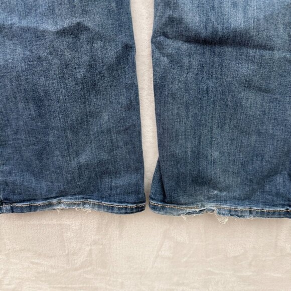 Ariat Jeans Womens 33R (36x30) Blue Bootcut Stretch Western Embellished Whisker - Picture 10 of 14